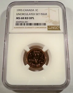 1995 1c Canadá NGC como nuevo 68 RD DPL centavo cobre como nuevo 68 rojo a prueba profunda como - Imagen 1 de 3