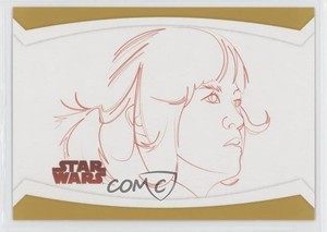 2017 Topps Star Wars: The Last Jedi Red Line Artwork Gold 21/25 Rose Tico wd9