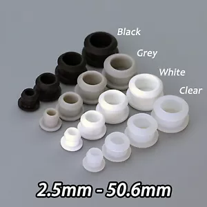 Snap on Silicone Rubber Blanking End Caps Tube Inserts Plug Bung 2.5mm to 50.6mm - Picture 1 of 10