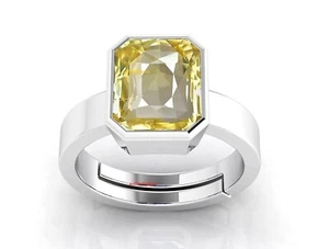 6.25 Ratti 5.00 Carat Natural Yellow Sapphire Ring Pukhraj Gemstone Ring - Picture 1 of 5