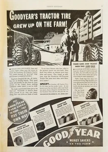 Neumático tractor anuncio vintage buen año 1937 creció en la granja - Imagen 1 de 1
