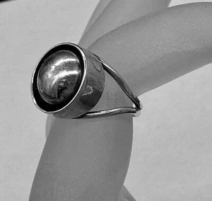 VINTAGE STERLINGSILBER 925 KUPPELBALL MODERNIST SIGNIERTER RING - Bild 1 von 6