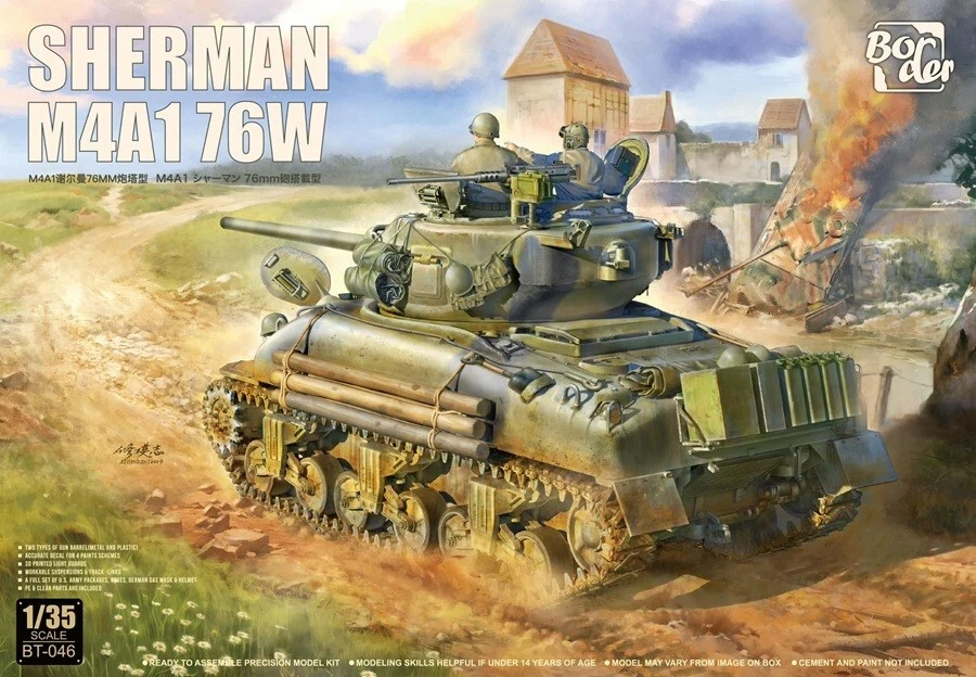 BORDER MODEL SHERMAN M4A1 76W 1:35 BT046 - Immagine 1 di 1