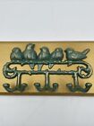 Handgefertigte Wandhaken Aufhänger Mäntel Taschen Schlüssel Metall Vögel antik blaugold Farbe