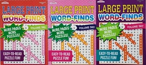3 New Large Print Word-Finds Puzzle Books Kappa Games Vol#380-387 Hobby Search - Bild 1 von 6