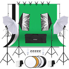 Photography Kit 1.8m*2.7m Black White Green Cotton Backdrops 6pcs O0F1