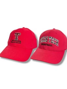 Texas Tech Basketball Cap Hat Red Raiders Lot Of 2 Adult Size M/L - Picture 1 of 11