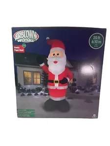 Inflable Gemmy 20 ft iluminado tamaño gigante ondulando Santa soplado por aire nuevo en caja - Imagen 1 de 6