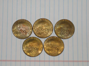 5 Dunes Casino 1975 Las Vegas Nevada Vintage Token One Dollar brass Coin lot