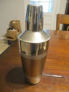 martini cocktail stainless steel hammered copper 10'' minty condition bar shaker - Picture 1 of 10