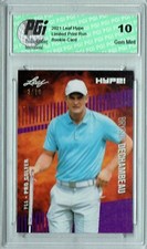 Bryson Dechambeau 2021 Leaf HYPE! #64 Purple SP, Only 10 Made Rookie Card PGI 10