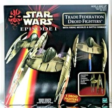 3 Star Wars Episode I TRADE FEDERATION DROID FIGHTERS w/Firing Missiles 1998