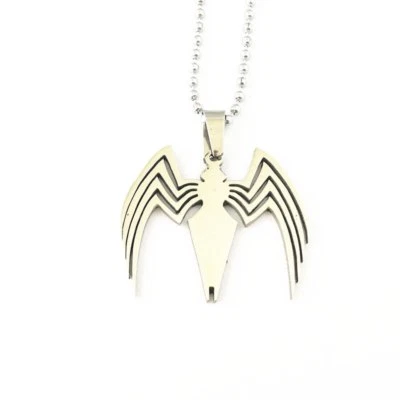 Colgante de acero inoxidable con recorte de veneno de Marvel Comics en cadena de bolas de 22" Foto 1 de 2