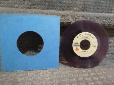 BARBRA STREISAND People FUNNY GIRL Soundtrack 45 rpm PROMO Single PURPLE vinyl - Image 1 of 4