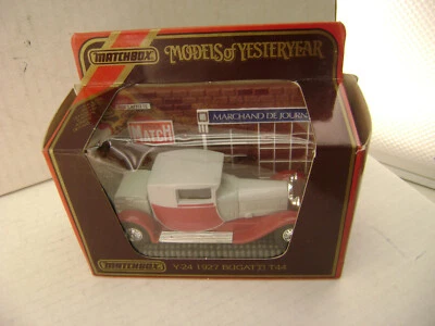 1986 MATCHBOX MODELS OF YESTERYEAR 1:38 SCALE Y-24 1927 BUGATTI T44 NEW IN BOX - Image 1 of 4