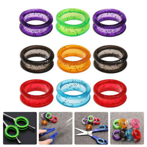  9 Pcs Silicone Rings for Scissors Circle Finger Nail Insert