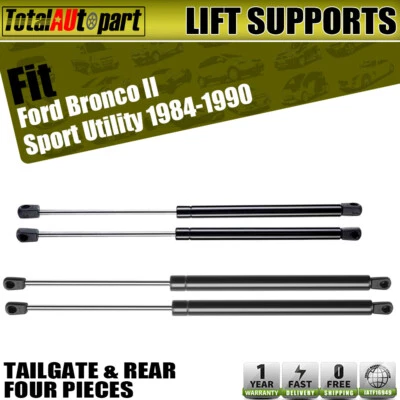 4x Puntales de amortiguador de soporte de elevación de ventana trasera + puerta trasera para Ford Bronco II 1984-1990 Foto 1 de 4