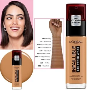 L'Oréal Grundierung Infaillible 24H Frisch Wear Breathable 275 Amber Rose 30 ML - Bild 1 von 6