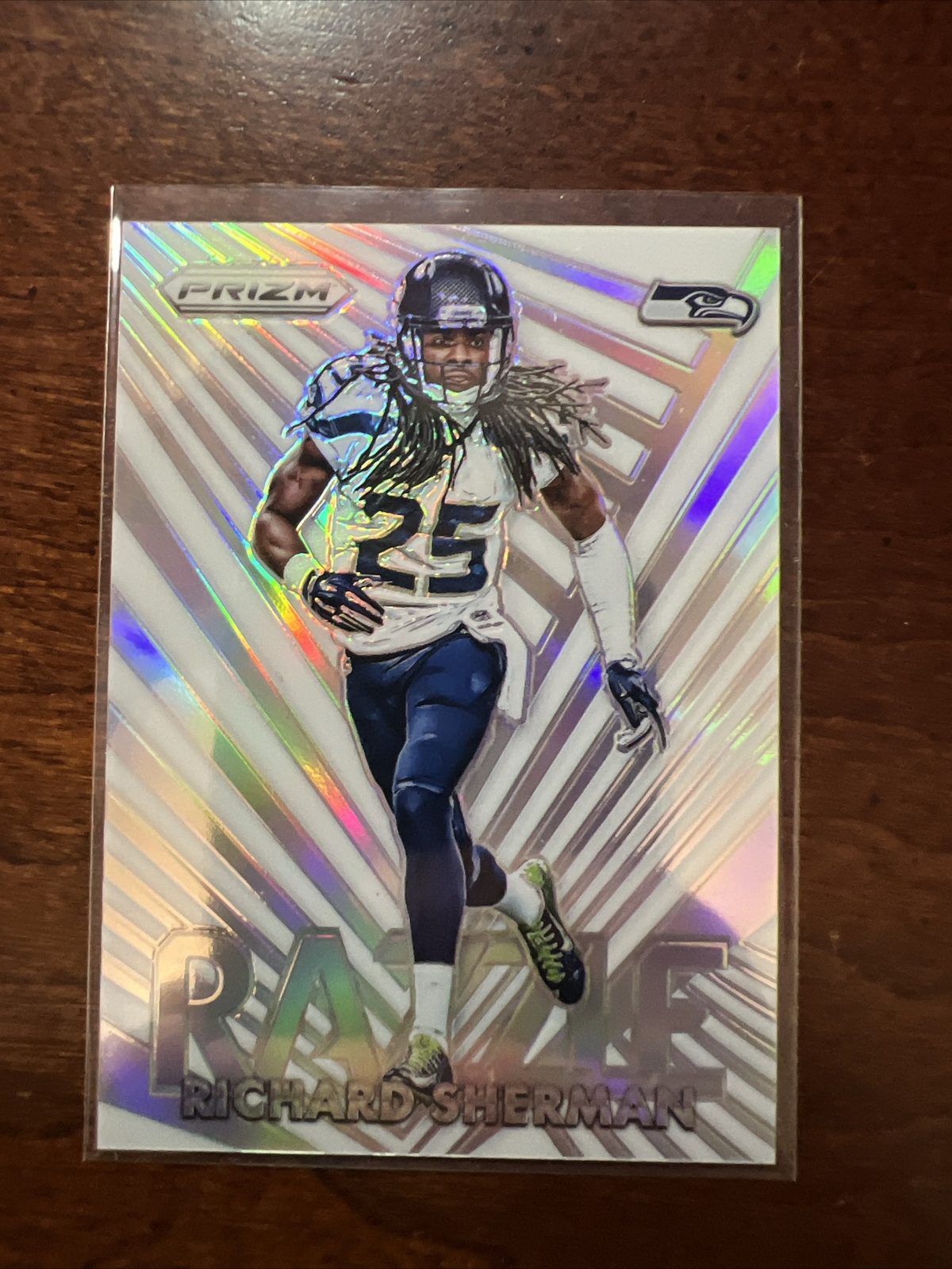2016 Panini Prizm Richard Sherman Razzle SSP Case Hit Silver Prizm #10