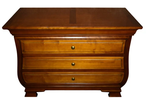 Vintage Solid Cherry Bombe' Transitional/Empire Four Drawer Commode Cover