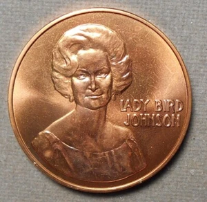 Lady Bird Johnson, U.S. Mint, National Commemorative Medal, By Act Of Congress 1 - Picture 1 of 2