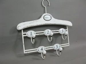 Garderobenleiste Garderobe Hakenleiste mit 5 Haken Kleiderbügel 45cm - Bild 1 von 1