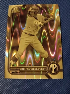 2022 WILLIAM BERGOLLA BOWMAN CHROME BLACK WHITE LAVA ROOKIE CARD RC #BDC-88 - Picture 1 of 3