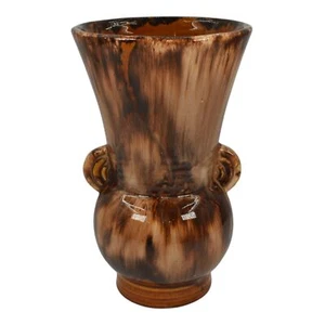 Brush McCoy 1930s Vintage Art Deco Pottery Brown Onyx Ceramic Vase 527 - Picture 1 of 6