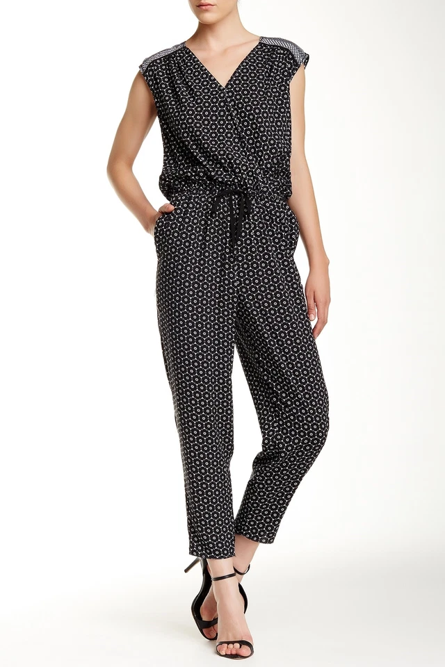 Mono para mujer Max Studio 147710 sin mangas con pierna clavija negro talla L Foto 1 de 2