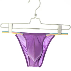 Sexy Bikini Cintura Baja Calzoncillos de Seda de Hielo para Hombres Ultra Delgados U Bolsa Convexa - Imagen 1 de 19