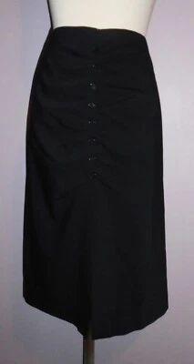 Lápiz Emporio Armani, falda abotonada, reunión, abertura delantera, lana, talla 42 Foto 1 de 4