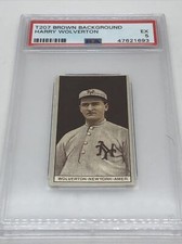 1912 T207 brown Background Harry Wolverton  New York Yankees PSA 5 EX Nice!
