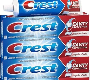 Crest Fluoride Anticavity Toothpaste, Regular Paste, 8.2 Ounce- 3-Pack - Picture 1 of 5