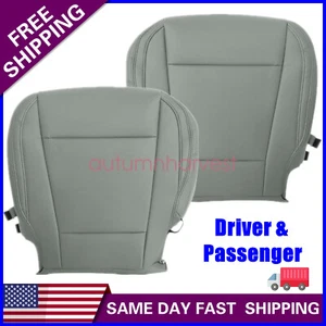 For 2017-2021 Ford F250 F350 F450 F550 Driver & Passenger Bottom Seat Cover Gray - Picture 1 of 17