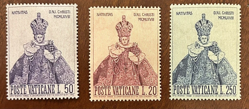 Ciudad del Vaticano: 1968 Juego completo de 3, SC# 365-367 MNH. Lote # 09-11062 Foto 1 de 1