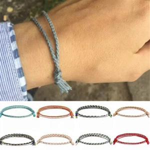 Handmade Woven Tassel Knots Thread Rope Jewelry Women Men String Bracelets new - Picture 1 of 33