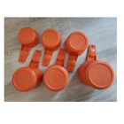 Vintage Tupperware Kitchen Collection Orange Nesting Measuring Cups 6 pc set 