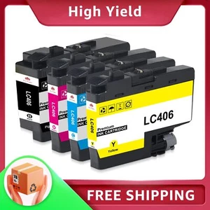 4pk LC406 Ink Cartridges for Brother MFC-J4335DW MFC-J4535DW MFC-J4345DW 406 ink - Picture 1 of 5
