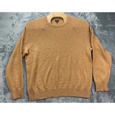 J.Crew Lambswool Blend Crewneck Sweater XXL Brown Camel Knit Pullover HO19 - Image 1 of 4