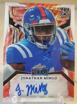 2021 Leaf Metal JONATHAN MINGO Auto Rookie Card Autograph #1/1 COWBOYS Refractor - Image 1 of 2
