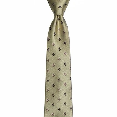 Ermenegildo Zegna Medallion Tie Gold L: 58” W: 3.5” - Image 1 of 4