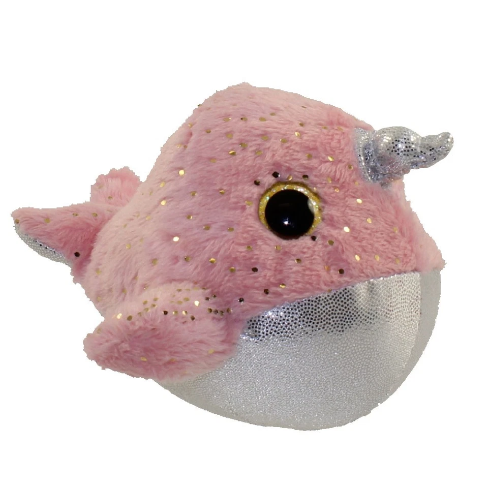 Aurora Plush - YooHoo Friends Mini - Sealife - NAREE the Narwhal (Pink - 3 inch) - Image 1 of 1