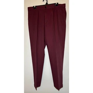 BROOKS BROTHERS 346 Burgundy Pants Cotton Mens 38x30 - Picture 1 of 7