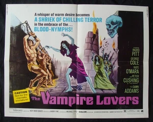 VAMPIRE LOVERS movie poster INGRID PITT Hammer Horror 1/2sheet 1970 - Picture 1 of 15