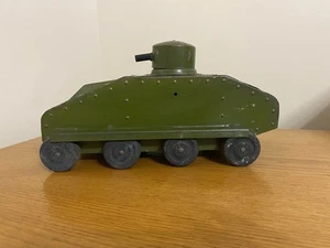Carro armato Structo esercito giocattolo militare vintage acciaio pressato NA-62 - Foto 1 di 10