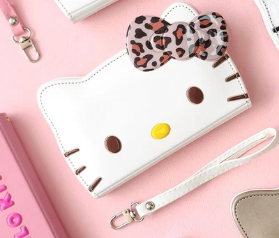 for iphone 16 15 Hello Kitty Face Flip Case Leopard - Image 1 of 2