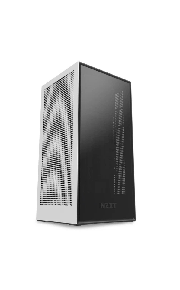 NZXT H1 Mini ITX Gaming Tower Case Matte White / Black New W/ 650W PSU - Image 1 of 2