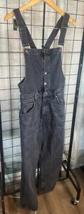 We The Free Free People STARRY BLACK Denim Overalls Size 31 NWT - Picture 1 of 5