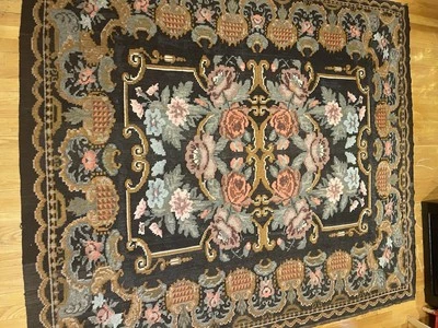 Alfombra Kilim Rosa Antigua Foto 1 de 4