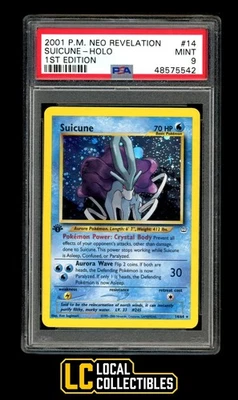 Suicune 14/64 Holo 2001 Neo Revelation 1st Edition PSA 9 MINT - Image 1 of 4